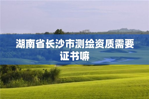 湖南省长沙市测绘资质需要证书嘛