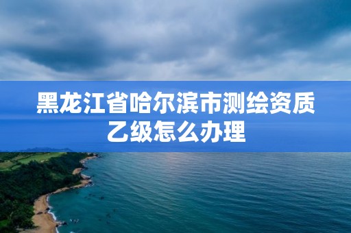 黑龙江省哈尔滨市测绘资质乙级怎么办理