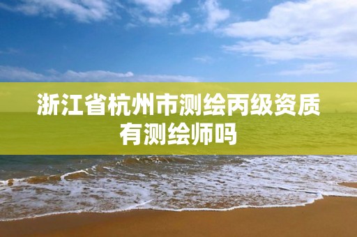 浙江省杭州市测绘丙级资质有测绘师吗