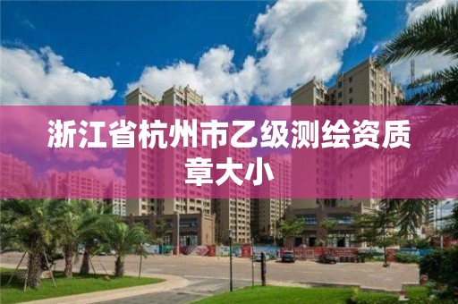 浙江省杭州市乙级测绘资质章大小