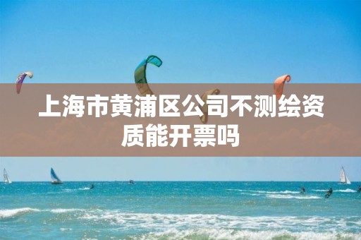 上海市黄浦区公司不测绘资质能开票吗