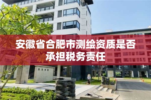 安徽省合肥市测绘资质是否承担税务责任