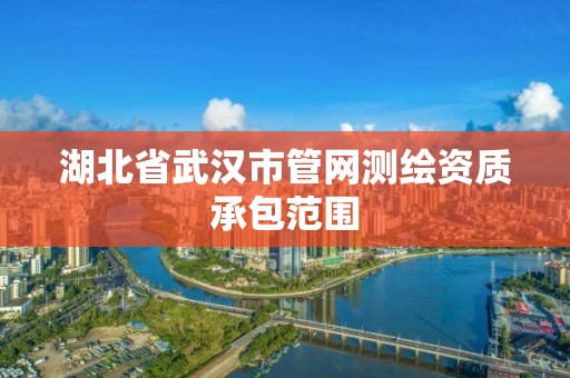 湖北省武汉市管网测绘资质承包范围