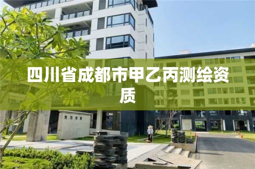 四川省成都市甲乙丙测绘资质