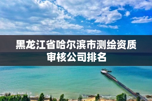 黑龙江省哈尔滨市测绘资质审核公司排名