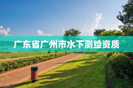 广东省广州市水下测绘资质