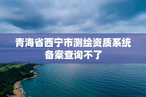 青海省西宁市测绘资质系统备案查询不了