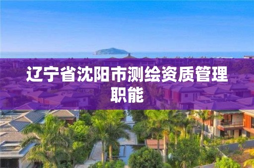 辽宁省沈阳市测绘资质管理职能