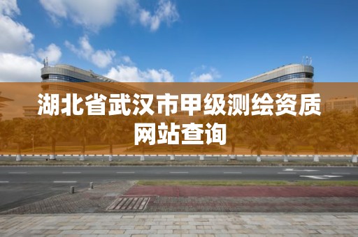 湖北省武汉市甲级测绘资质网站查询