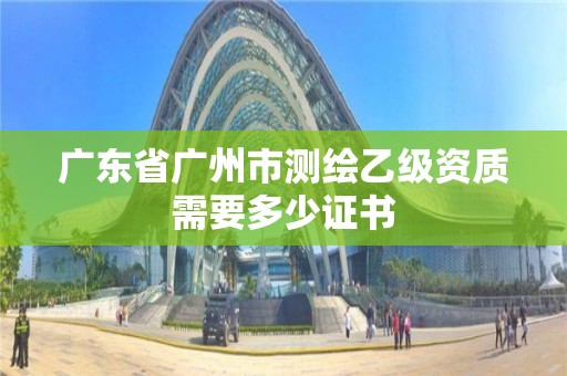 广东省广州市测绘乙级资质需要多少证书