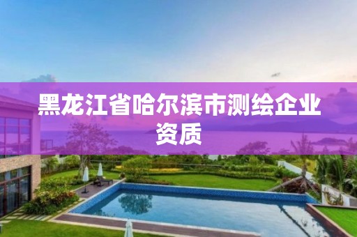 黑龙江省哈尔滨市测绘企业资质