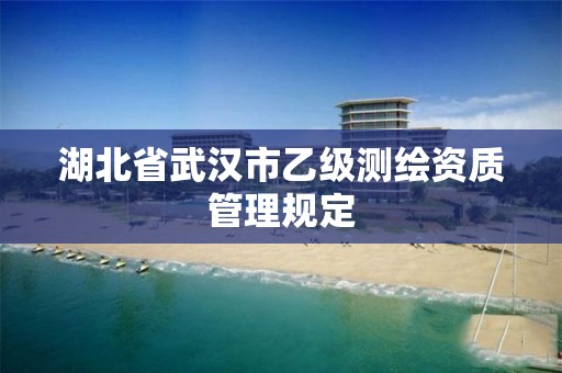 湖北省武汉市乙级测绘资质管理规定