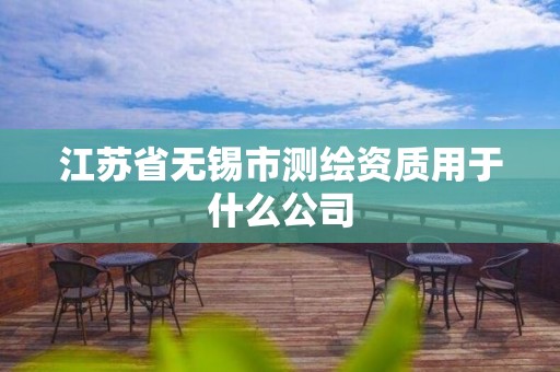 江苏省无锡市测绘资质用于什么公司