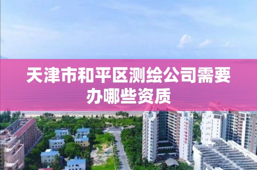 天津市和平区测绘公司需要办哪些资质