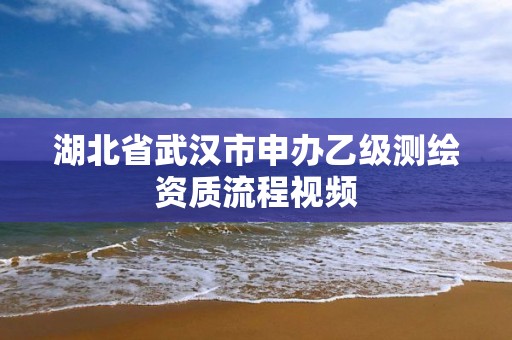 湖北省武汉市申办乙级测绘资质流程视频