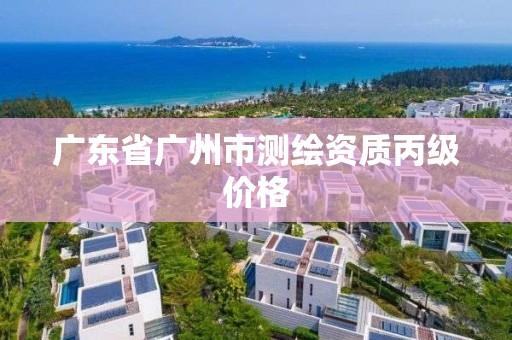 广东省广州市测绘资质丙级价格