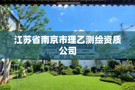 江苏省南京市理乙测绘资质公司