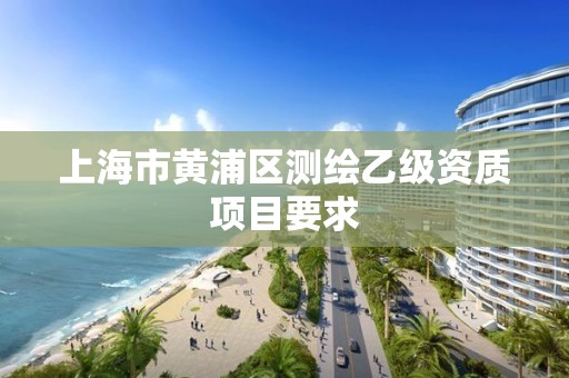 上海市黄浦区测绘乙级资质项目要求