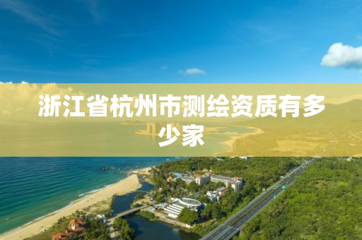 浙江省杭州市测绘资质有多少家