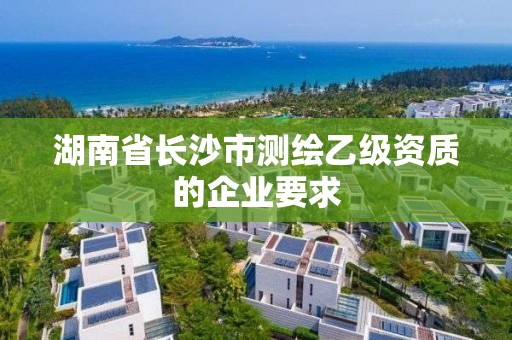 湖南省长沙市测绘乙级资质的企业要求