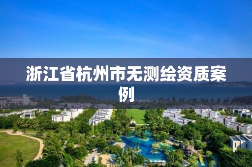 浙江省杭州市无测绘资质案例