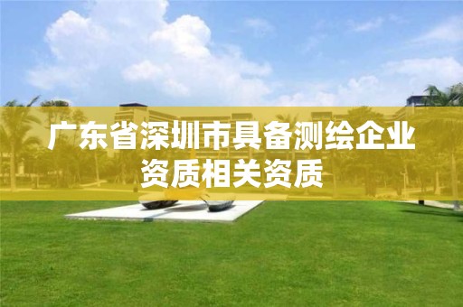 广东省深圳市具备测绘企业资质相关资质