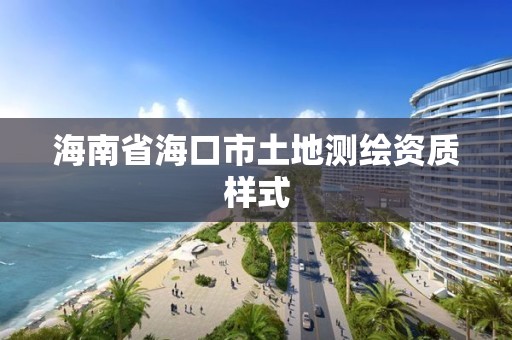 海南省海口市土地测绘资质样式