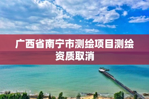 广西省南宁市测绘项目测绘资质取消