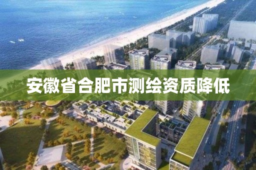 安徽省合肥市测绘资质降低