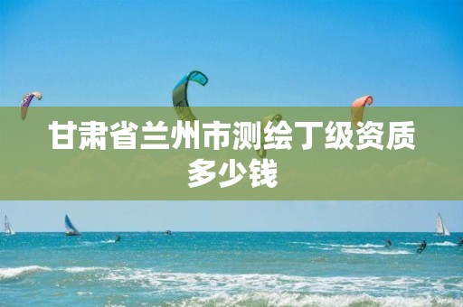 甘肃省兰州市测绘丁级资质多少钱