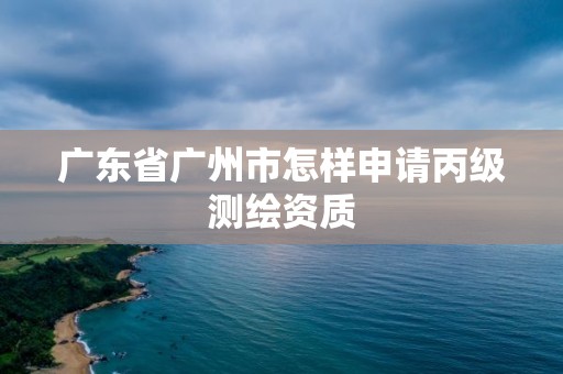 广东省广州市怎样申请丙级测绘资质