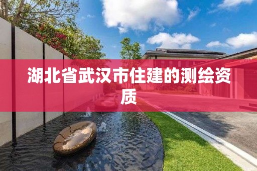 湖北省武汉市住建的测绘资质