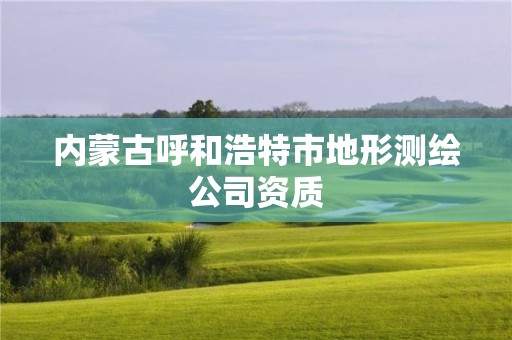 内蒙古呼和浩特市地形测绘公司资质