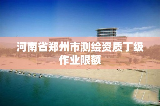 河南省郑州市测绘资质丁级作业限额