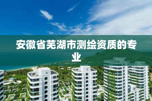 安徽省芜湖市测绘资质的专业