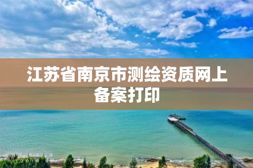 江苏省南京市测绘资质网上备案打印