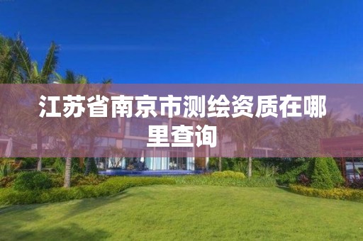 江苏省南京市测绘资质在哪里查询