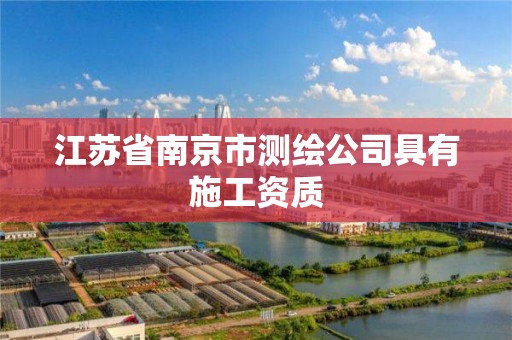 江苏省南京市测绘公司具有施工资质