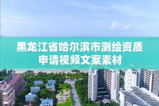 黑龙江省哈尔滨市测绘资质申请视频文案素材