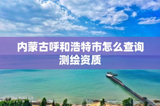 内蒙古呼和浩特市怎么查询测绘资质