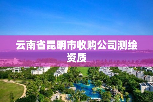 云南省昆明市收购公司测绘资质