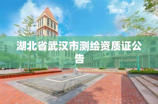 湖北省武汉市测绘资质证公告