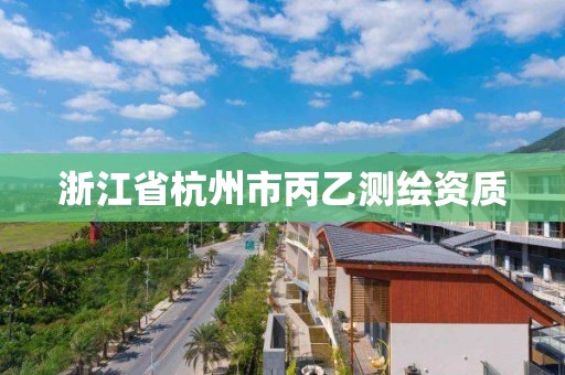 浙江省杭州市丙乙测绘资质