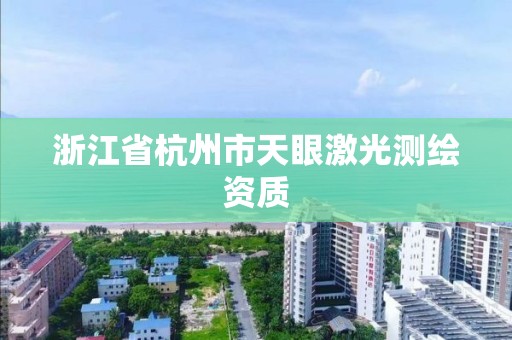 浙江省杭州市天眼激光测绘资质