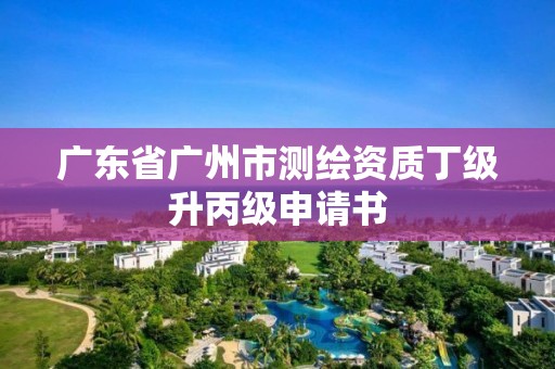 广东省广州市测绘资质丁级升丙级申请书