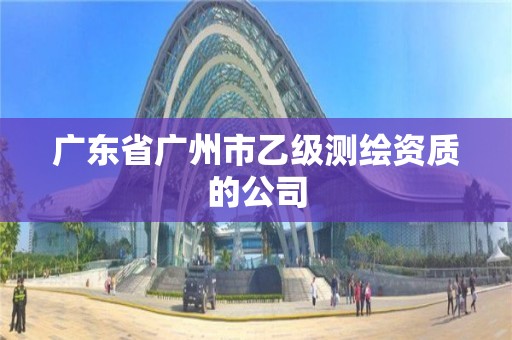 广东省广州市乙级测绘资质的公司