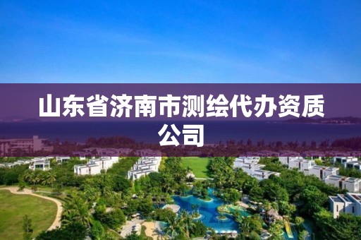 山东省济南市测绘代办资质公司