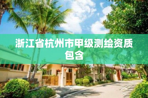 浙江省杭州市甲级测绘资质包含