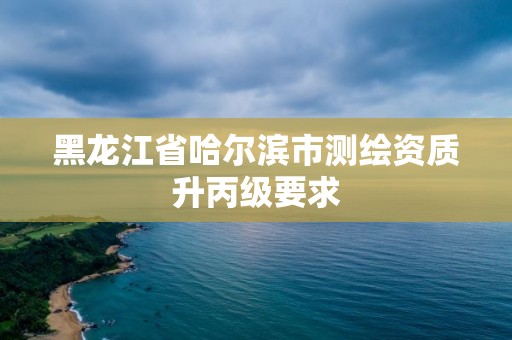 黑龙江省哈尔滨市测绘资质升丙级要求