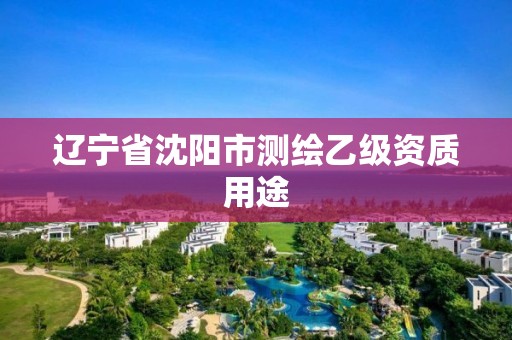 辽宁省沈阳市测绘乙级资质用途